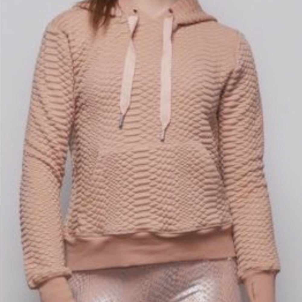 Good American Quilted Dusty Rose Cozy Hoodie